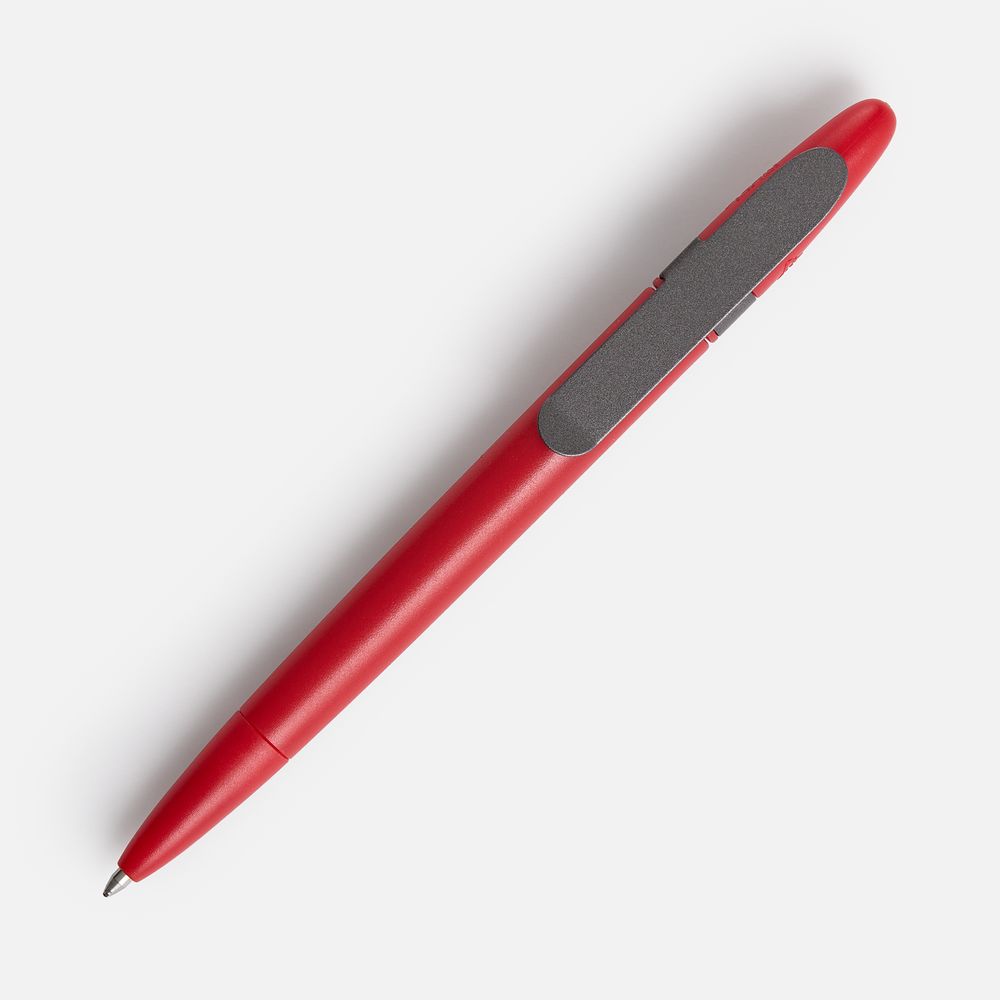 Ручка шариковая Prodir DS5 TSM Metal Clip, красная с серым / Миниатюра WWW (1000)