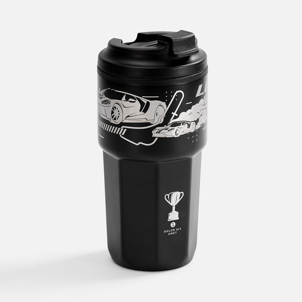 Термостакан Presa, черный / Миниатюра нанесения (1000)