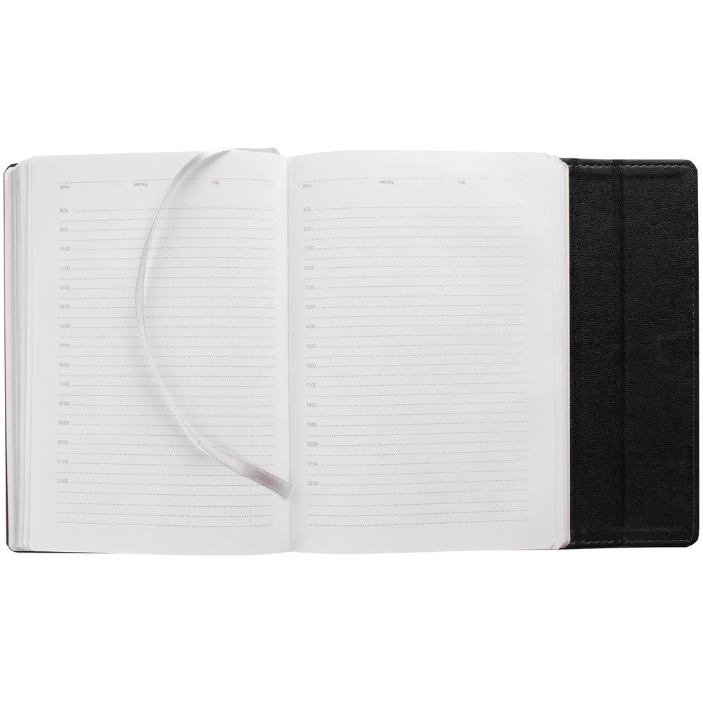 Ежедневник Flap, недатированный, черный / Миниатюра WWW (1000)