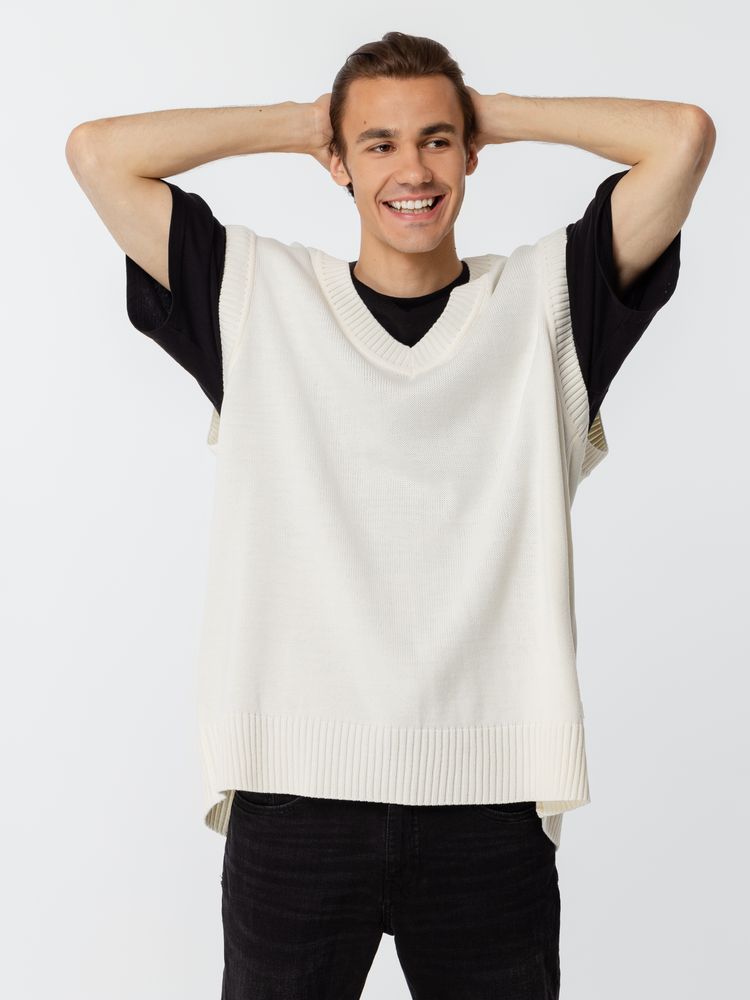 Жилет оверсайз унисекс Tad в сумке, молочно-белый / Миниатюра WWW (1000)