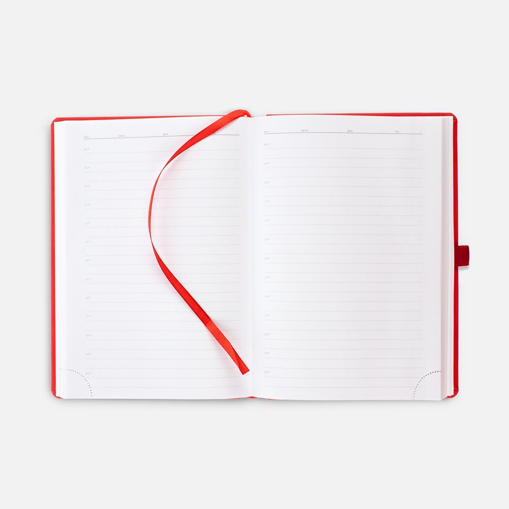 Ежедневник Favor Gold, недатированный, красный / Миниатюра WWW (1000)