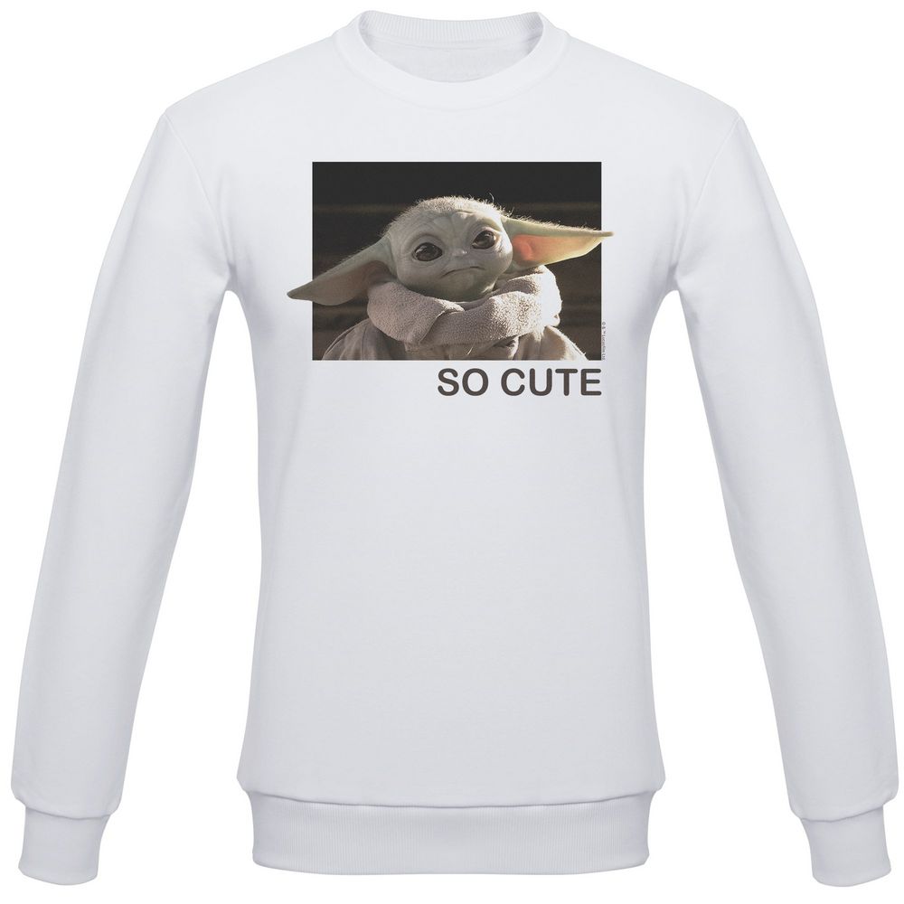 Свитшот Baby Yoda, белый / Миниатюра WWW (1000)