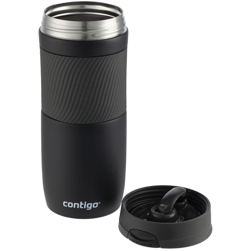 Термостакан Byron, вакуумный, герметичный, черный / Миниатюра WWW (1000)