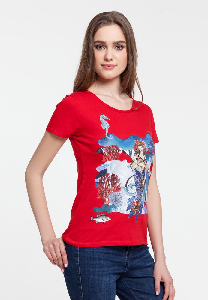 Футболка женская Ragazza Di Mare, красная / Миниатюра WWW (1000)