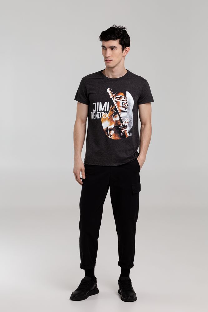 Футболка «Меламед. Jimi Hendrix», черный меланж / Миниатюра WWW (1000)