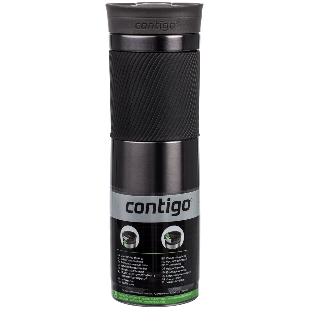 Термостакан Byron XL, вакуумный, герметичный, серо-стальной / Миниатюра WWW (1000)