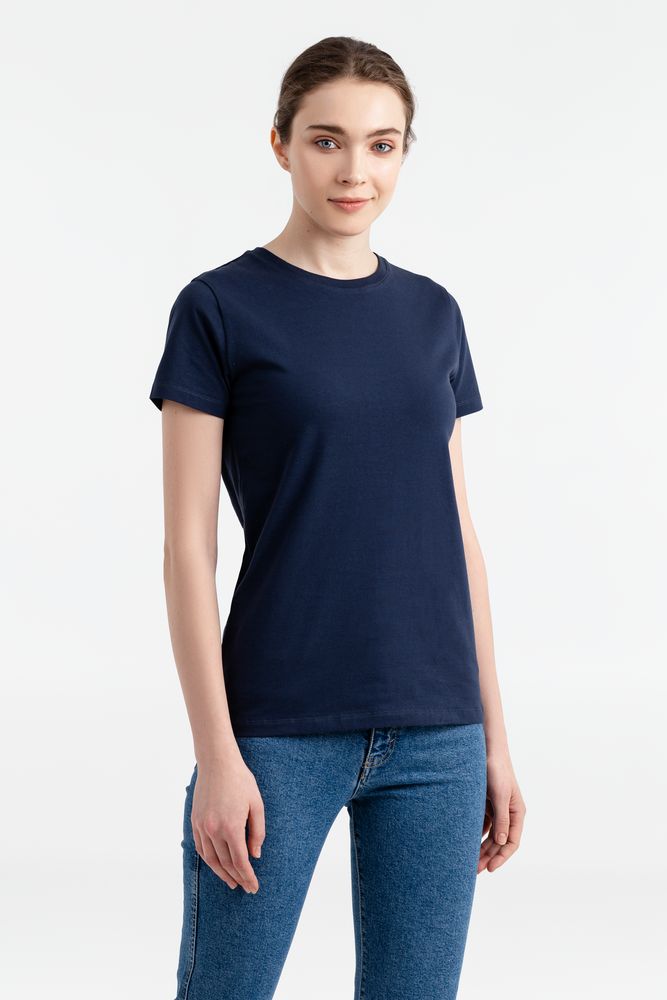 Футболка женская T-bolka Stretch Light Lady, темно-синяя (navy) / Миниатюра WWW (1000)