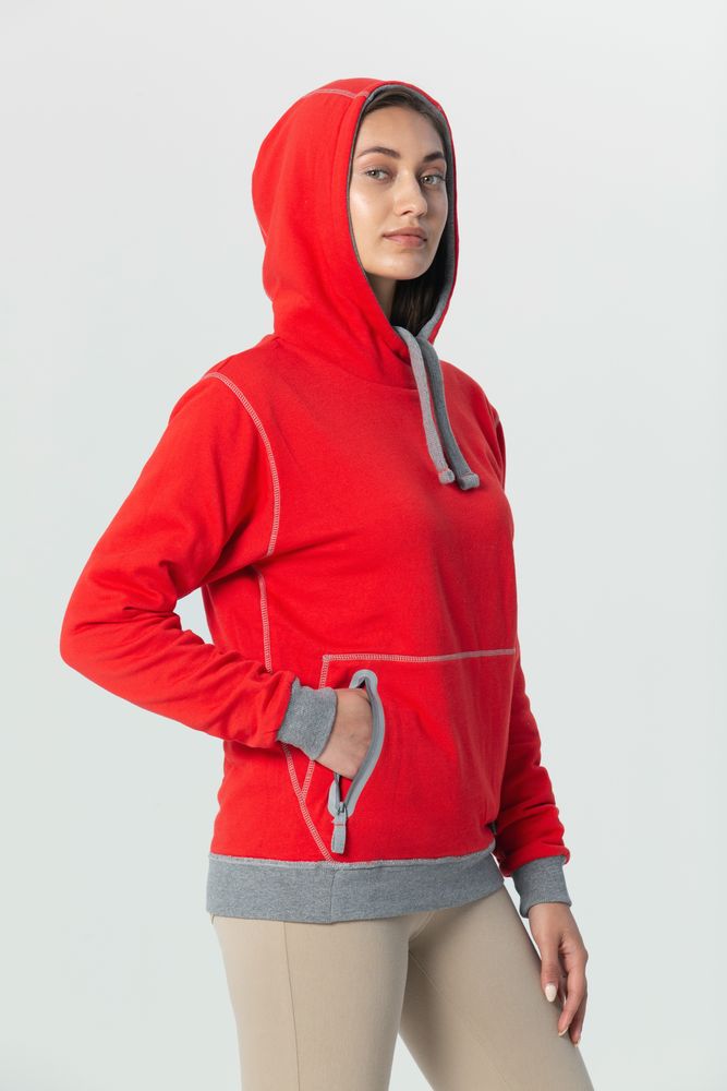 Двусторонняя толстовка Revers, серая с красным / Миниатюра WWW (1000)