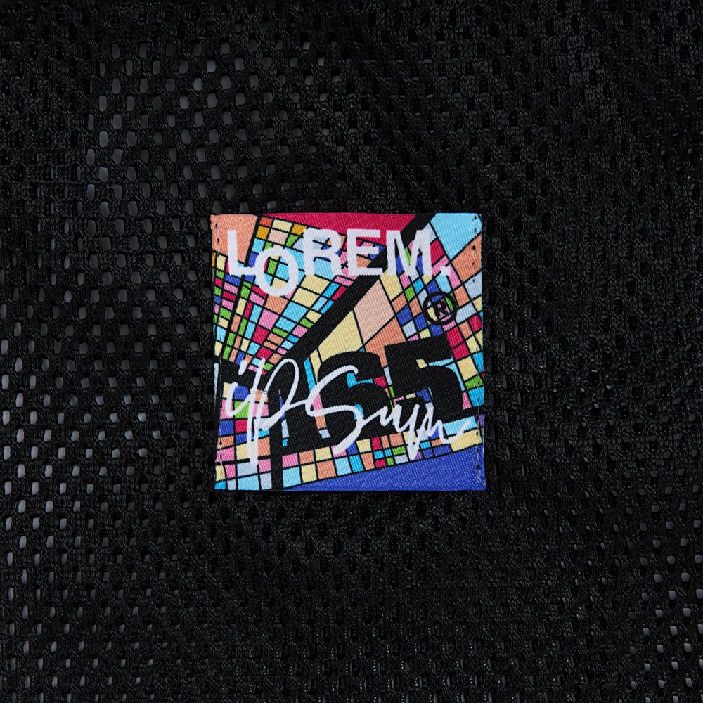 Лейбл тканевый Epsilon, L, белый / Миниатюра нанесения (1000)