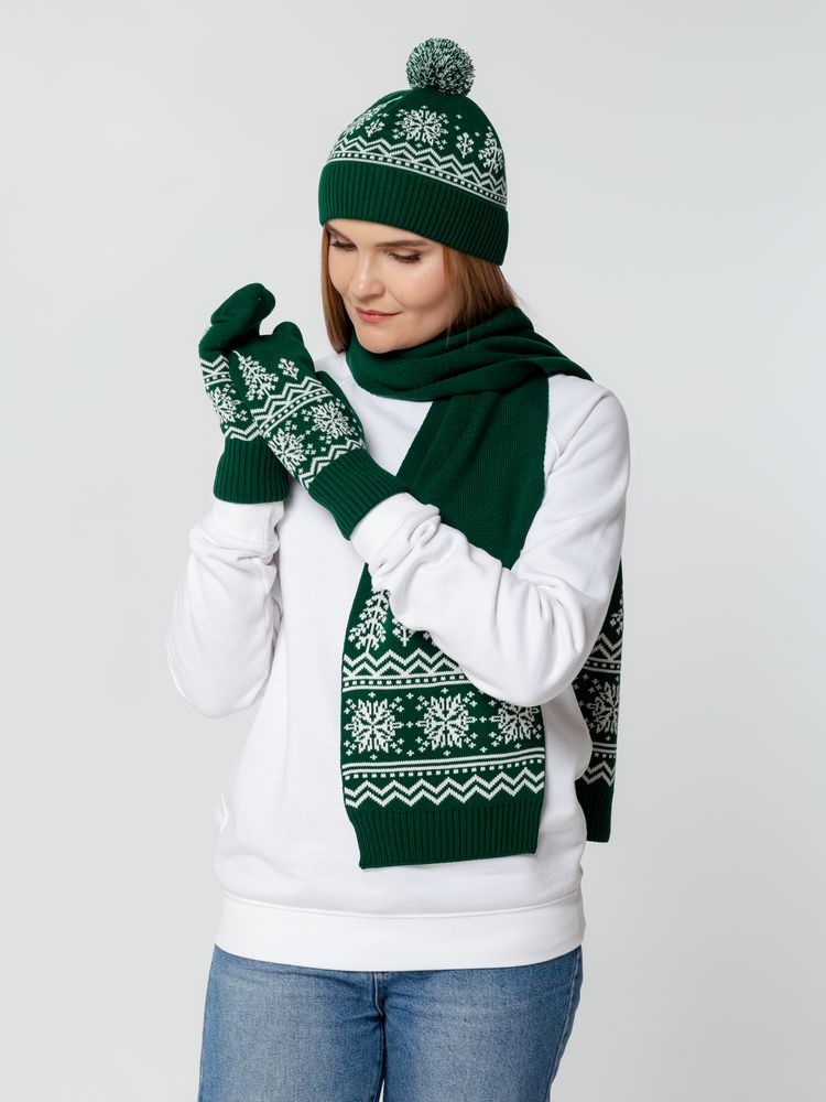 Шапка Elnik, зеленая с молочно-белым / Миниатюра WWW (1000)