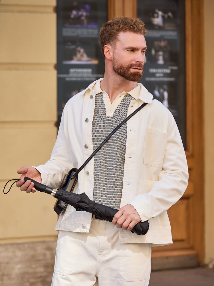 Зонт складной Big Arc, черный / Миниатюра WWW (1000)