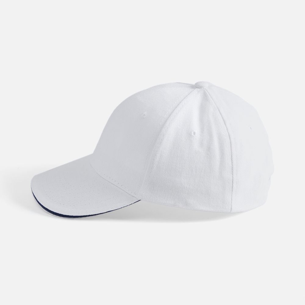 Бейсболка Buffalo, белая с темно-синим / Миниатюра WWW (1000)