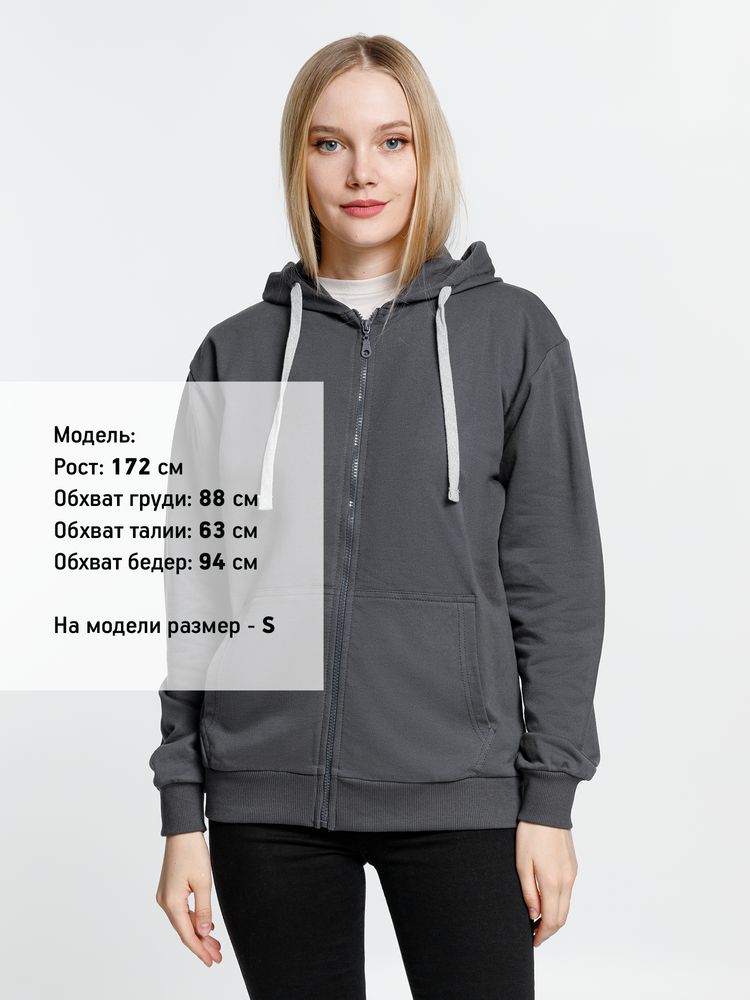 Толстовка на молнии с капюшоном Siverga, темно-серая (графит) / Миниатюра WWW (1000)
