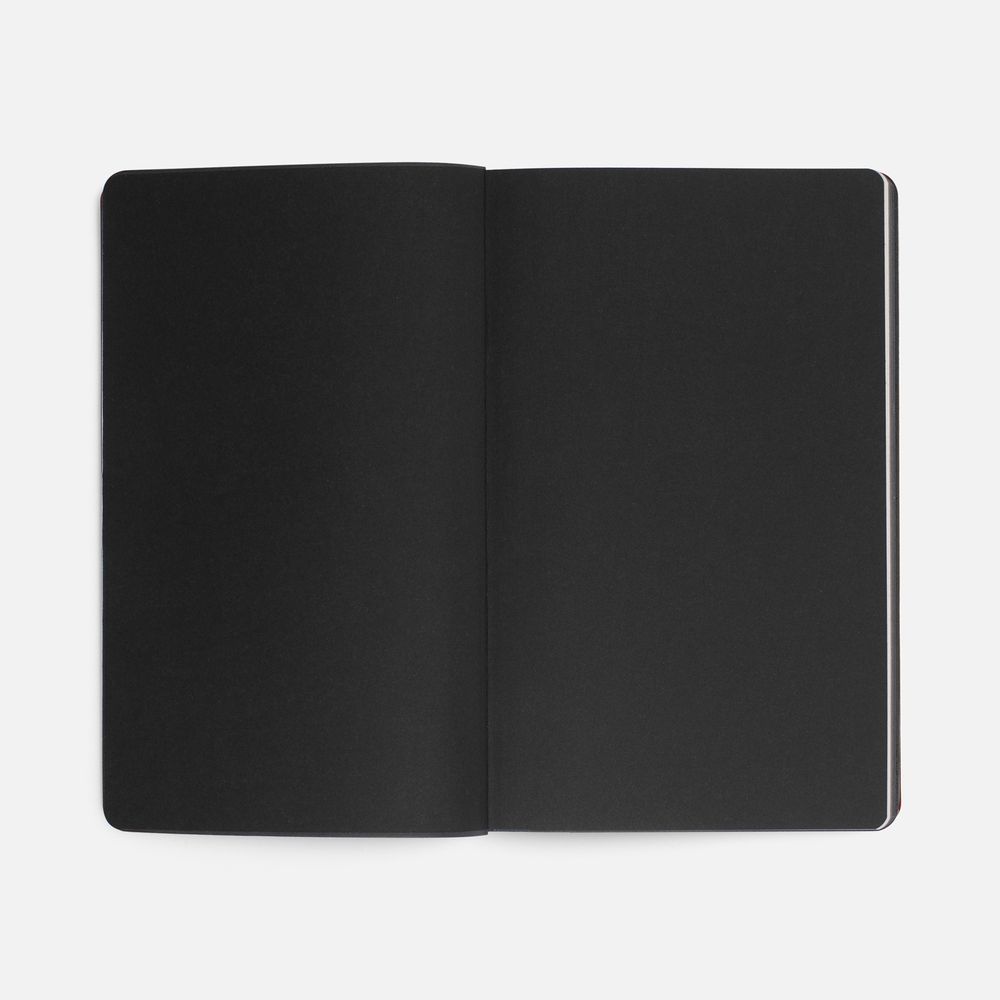 Ежедневник Trait, недатированный, черный с зеленым / Миниатюра WWW (1000)