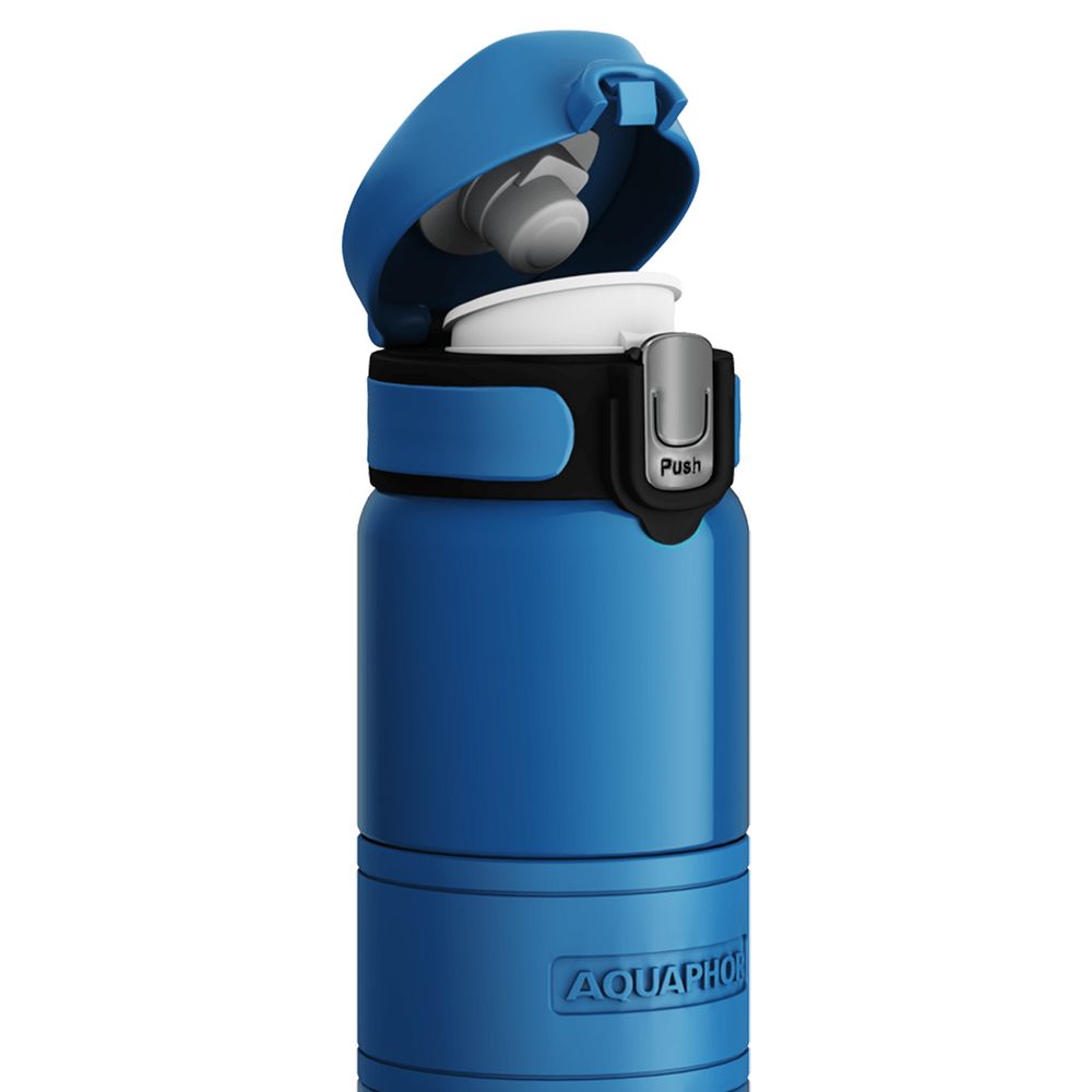 Термобутылка «Аквафор», синяя / Миниатюра WWW (1000)