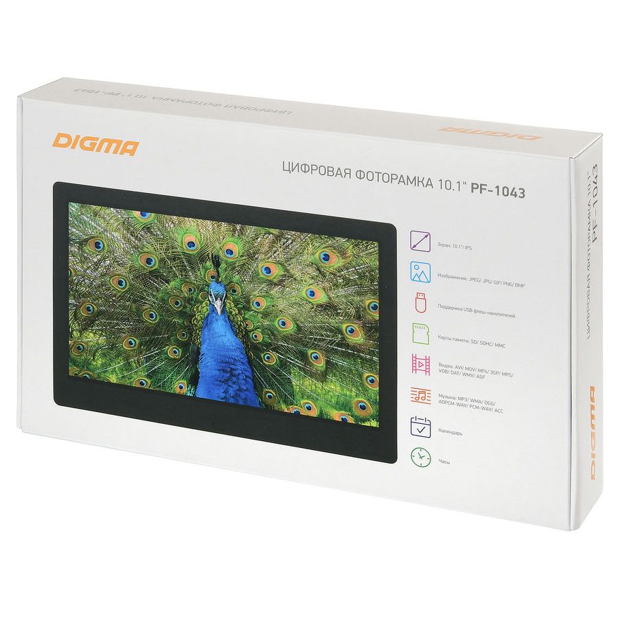 Цифровая фоторамка Digma PF-1043, черная / Миниатюра WWW (1000)