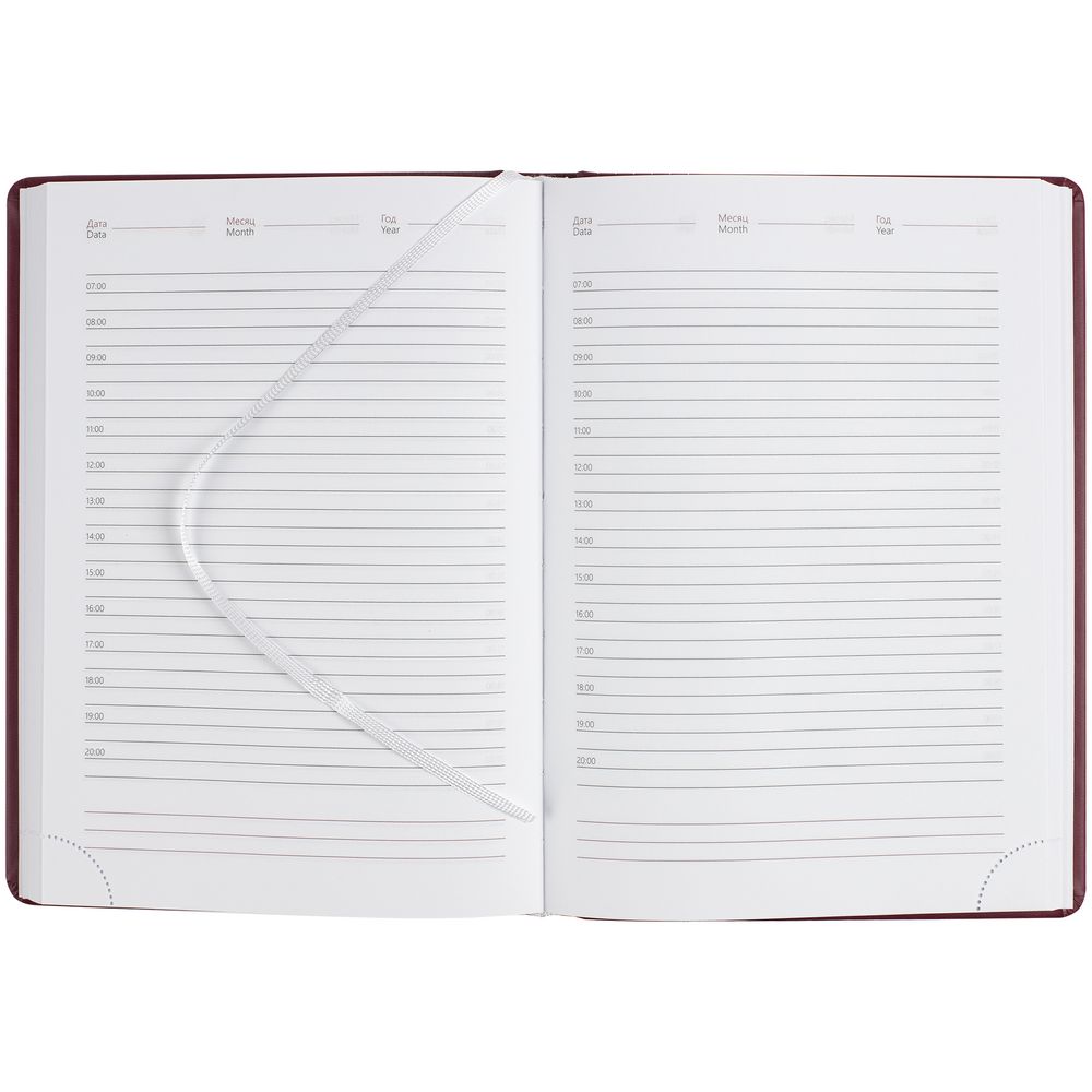 Ежедневник Brand, недатированный, бордовый / Миниатюра WWW (1000)