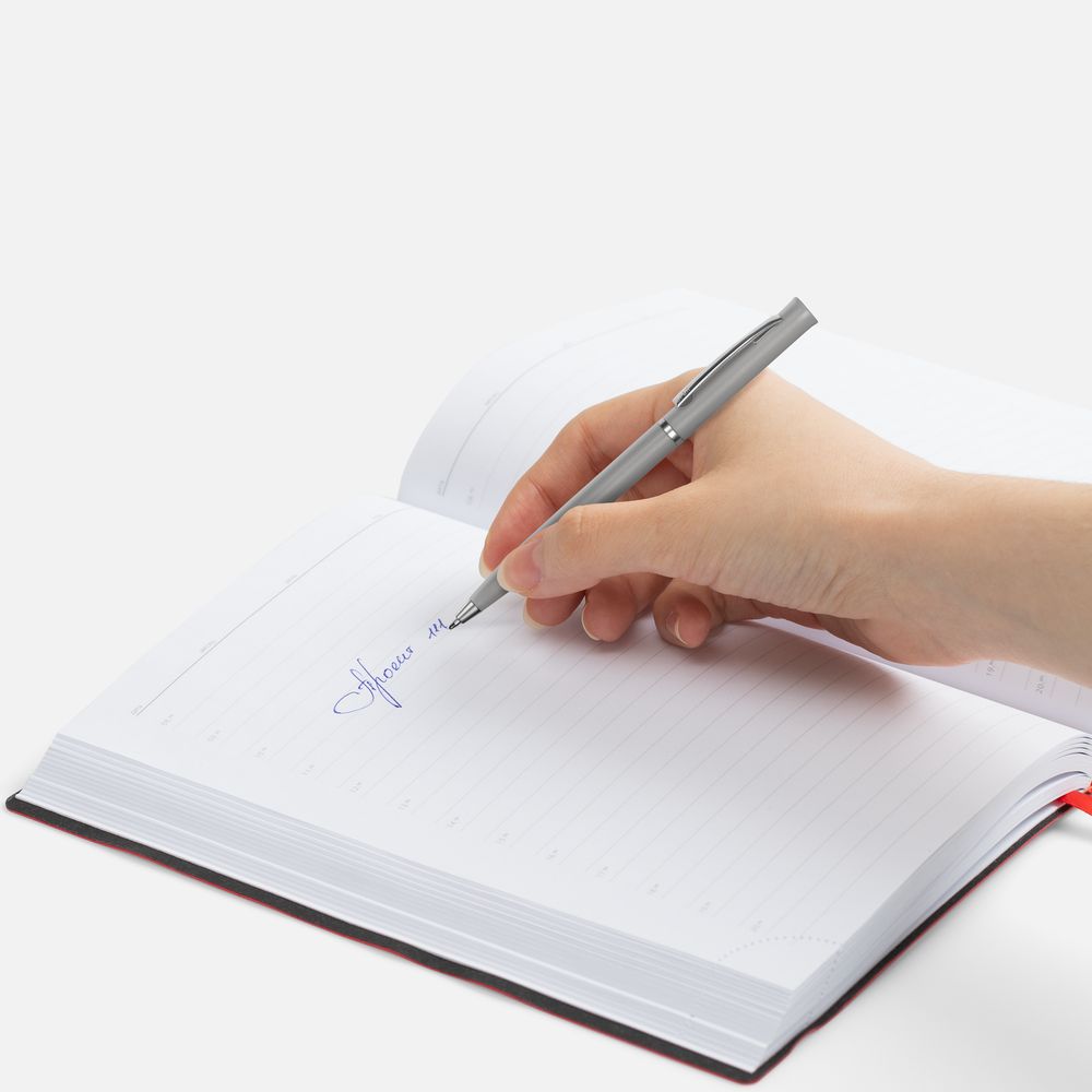 Ручка шариковая Euro Chrome, темно-серая / Миниатюра WWW (1000)