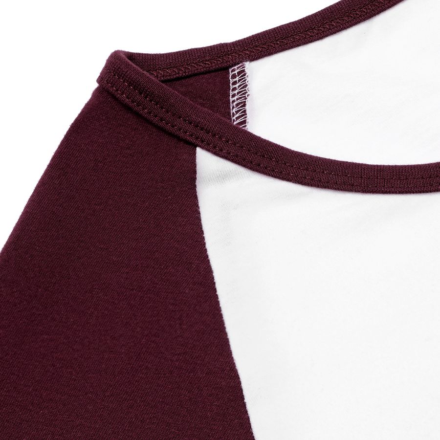 Футболка женская с длинным рукавом Milky Lsl, белая с бордовым / Миниатюра WWW (1000)