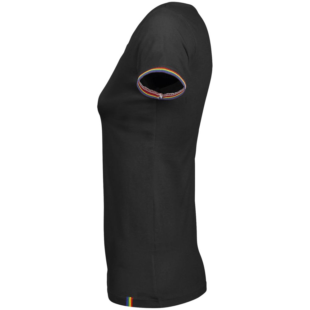 Футболка женская Rainbow Women, черная с многоцветным / Миниатюра WWW (1000)