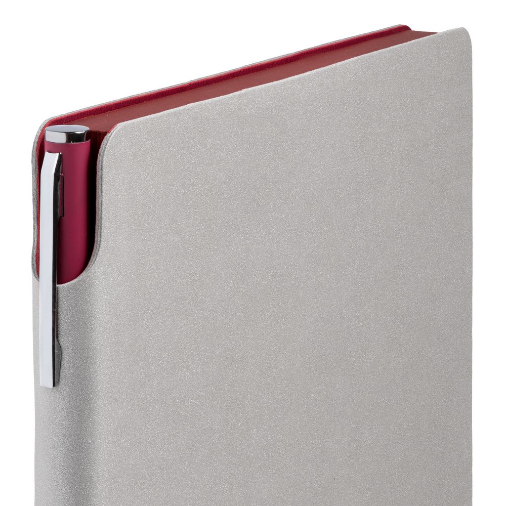 Ежедневник Flexpen, недатированный, серебристо-бордовый / Миниатюра WWW (1000)