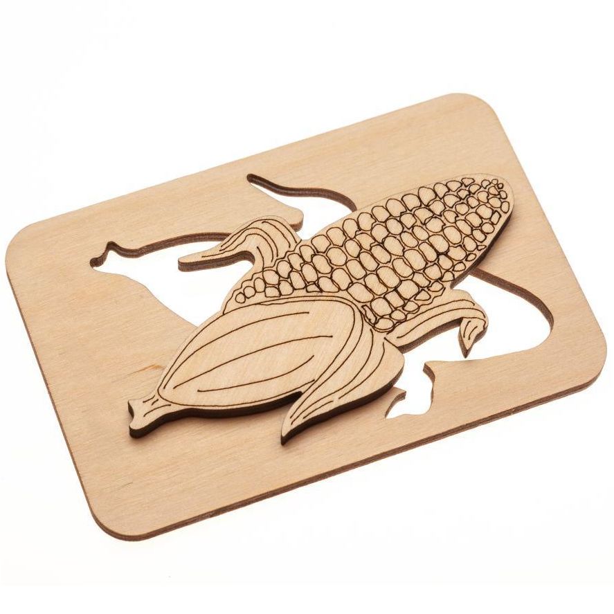 Карточки-раскраски Wood Games, овощи / Миниатюра WWW (1000)