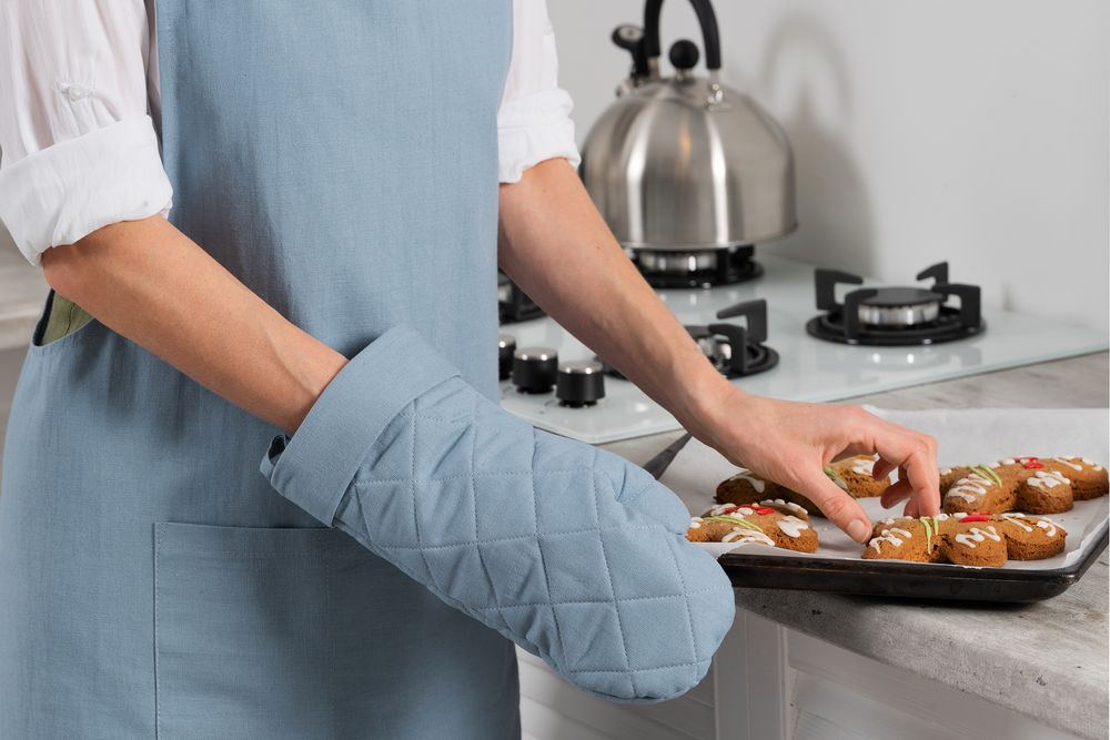 Прихватка-рукавица Feast Mist, серо-голубая / Миниатюра WWW (1000)