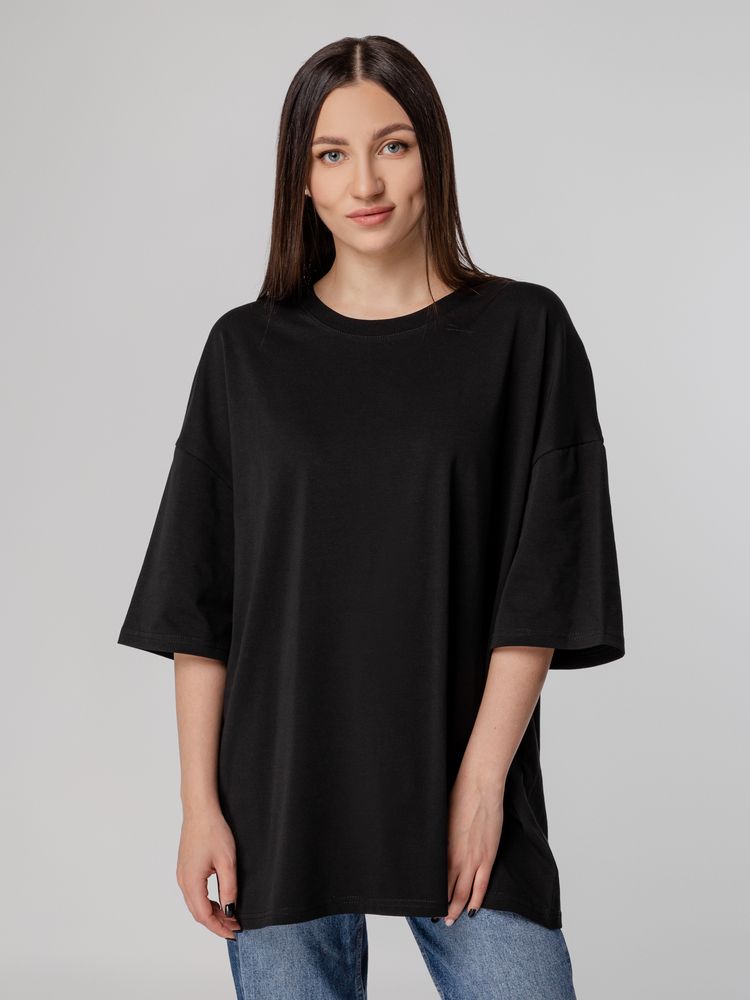 Футболка унисекс оверсайз Crosstown, черная / Миниатюра WWW (1000)