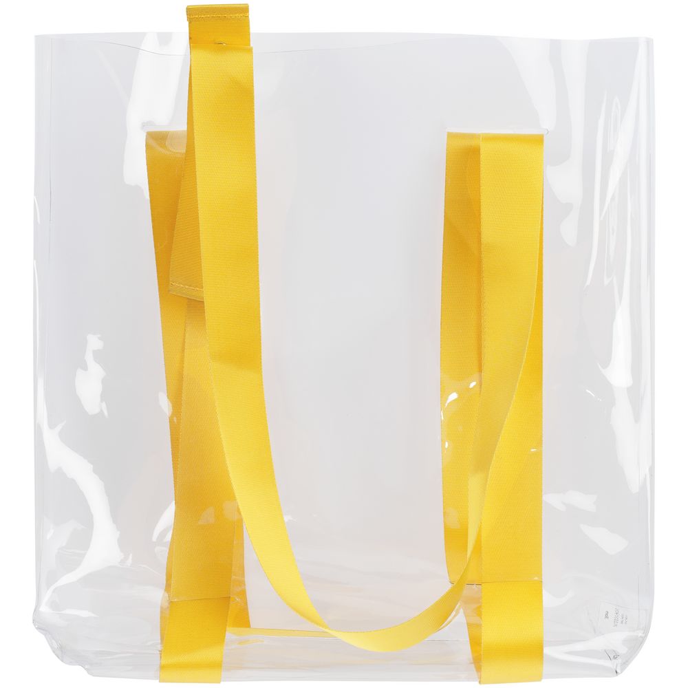 Шоппер Clear Fest, прозрачный с желтыми ручками / Миниатюра WWW (1000)