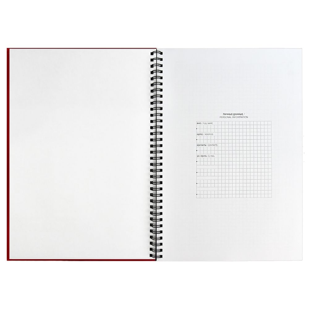 Ежедневник Notera, недатированный, красный / Миниатюра WWW (1000)