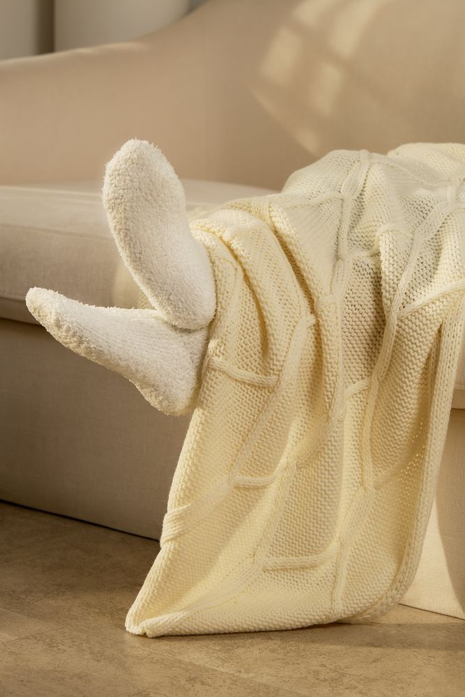 Плед Curve Verve, молочно-белый / Миниатюра WWW (1000)