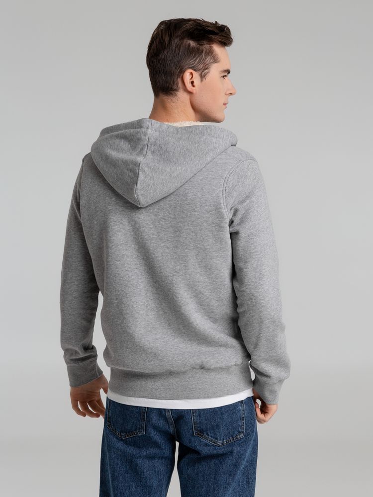 Толстовка унисекс на молнии Sherpa 280, серый меланж / Миниатюра WWW (1000)