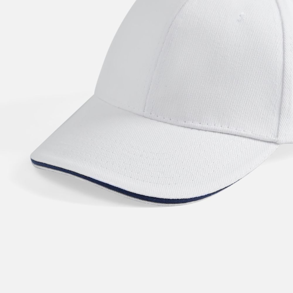 Бейсболка Buffalo, белая с темно-синим / Миниатюра WWW (1000)