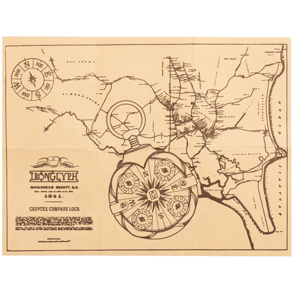 Флешка «Криптекс»® Compass Lock, 32 Гб / Миниатюра WWW (1000)