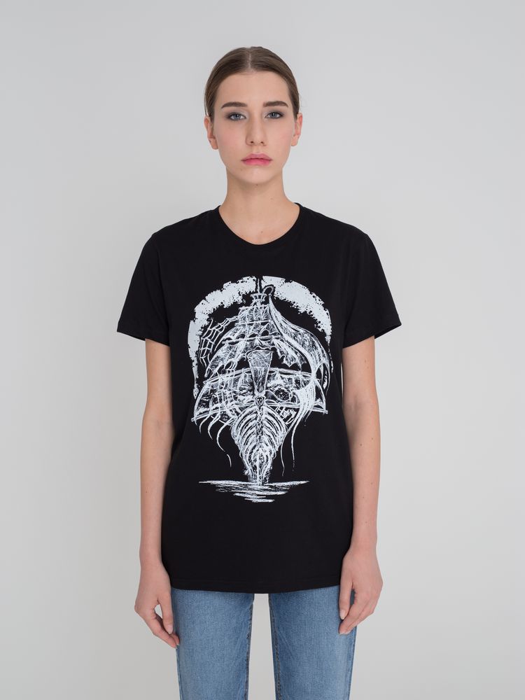 Футболка «Летучий Голландец», черная / Миниатюра WWW (1000)