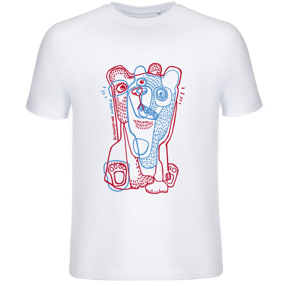 Футболка мужская «Биполярный медведь», белая / Миниатюра WWW (1000)