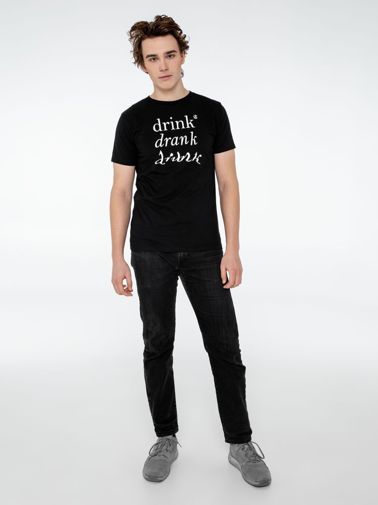 Футболка Drunk со светящимся принтом, черная / Миниатюра WWW (1000)