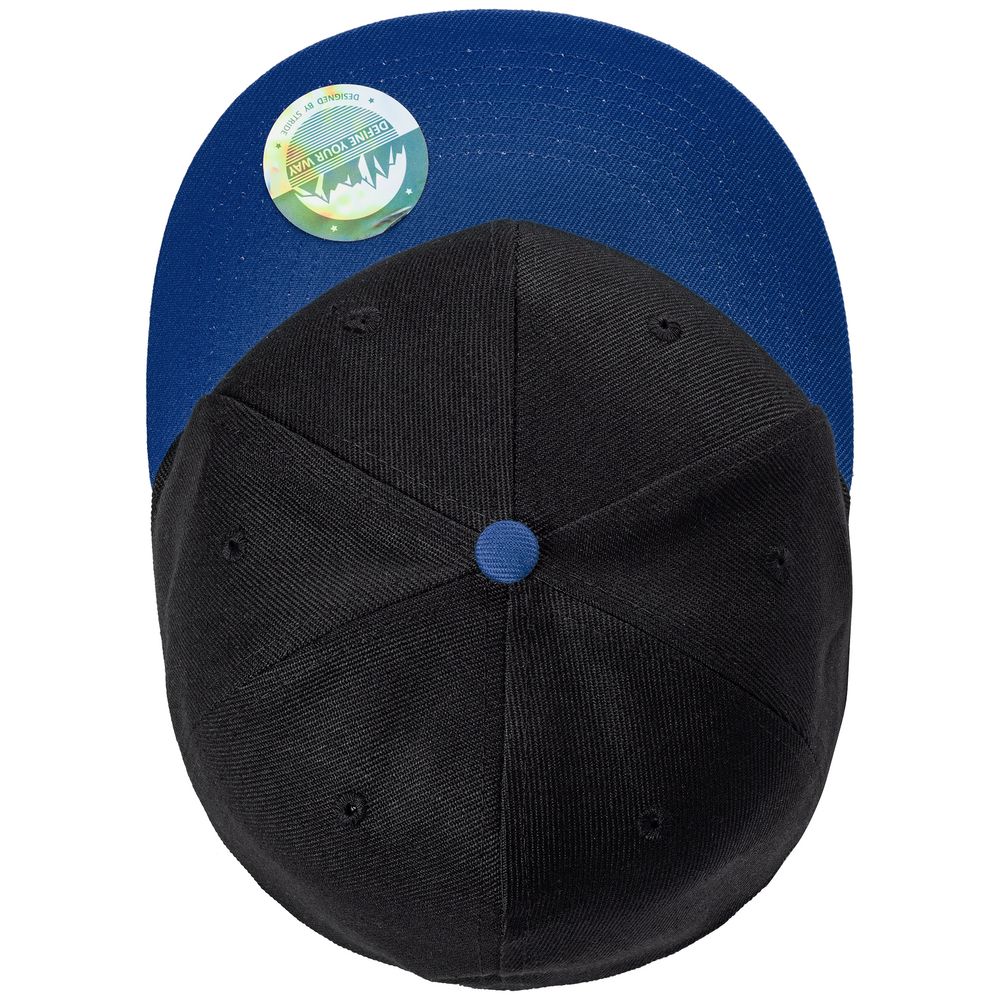 Бейсболка Ben Hope с прямым козырьком, черная с синим / Миниатюра WWW (1000)