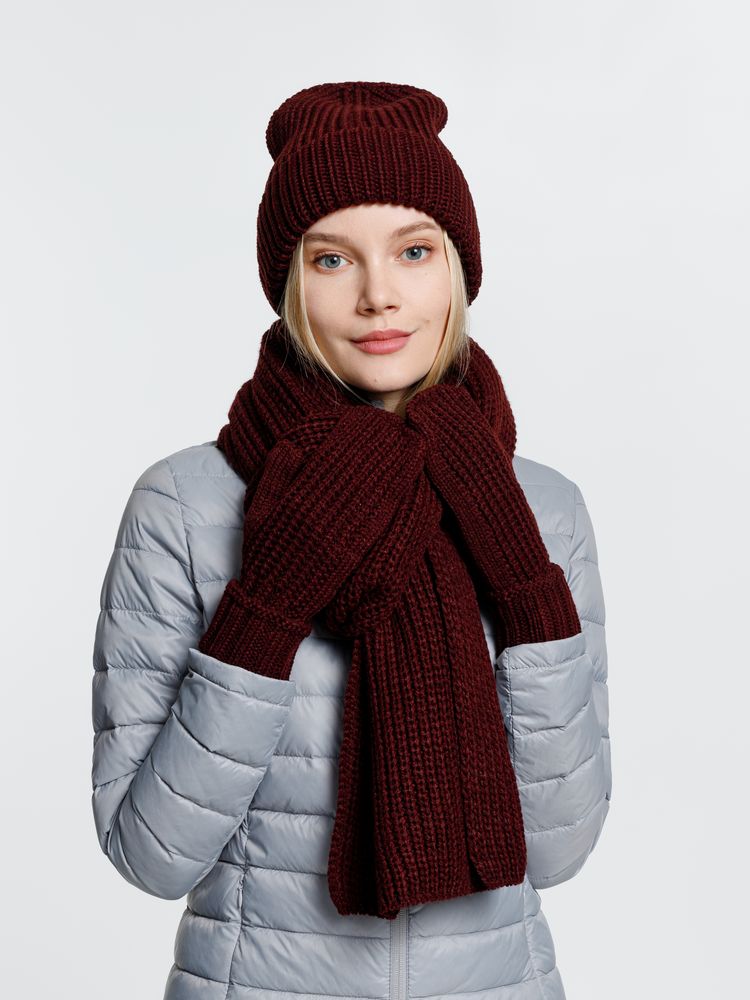 Шарф Nordkyn, бордовый / Миниатюра WWW (1000)