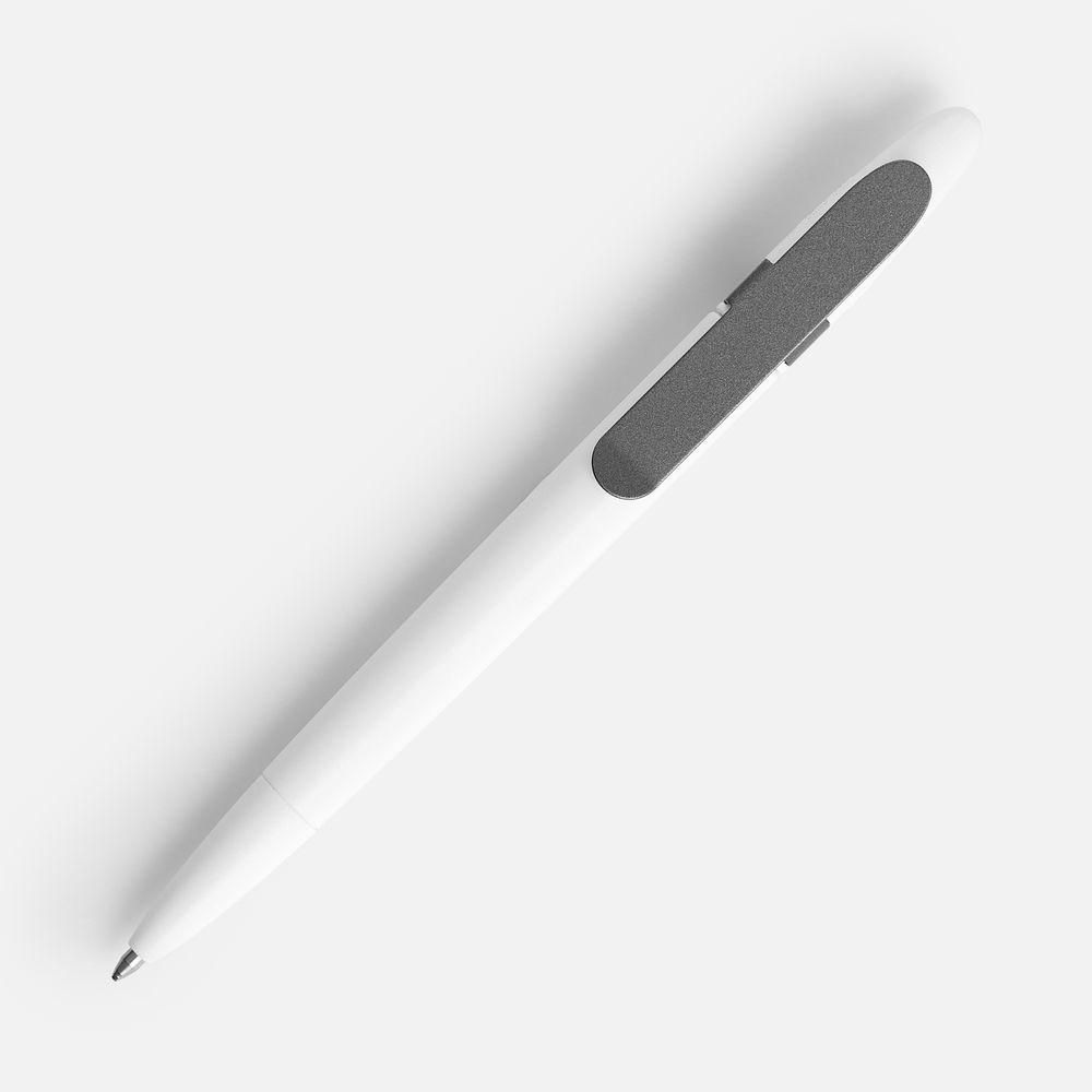 Ручка шариковая Prodir DS5 TSM Metal Clip, белая с серым / Миниатюра WWW (1000)