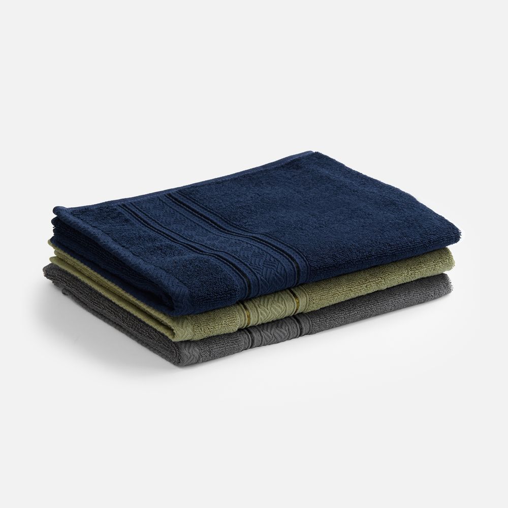 Полотенце махровое Terrychic, среднее, темно-синее / Миниатюра WWW (1000)