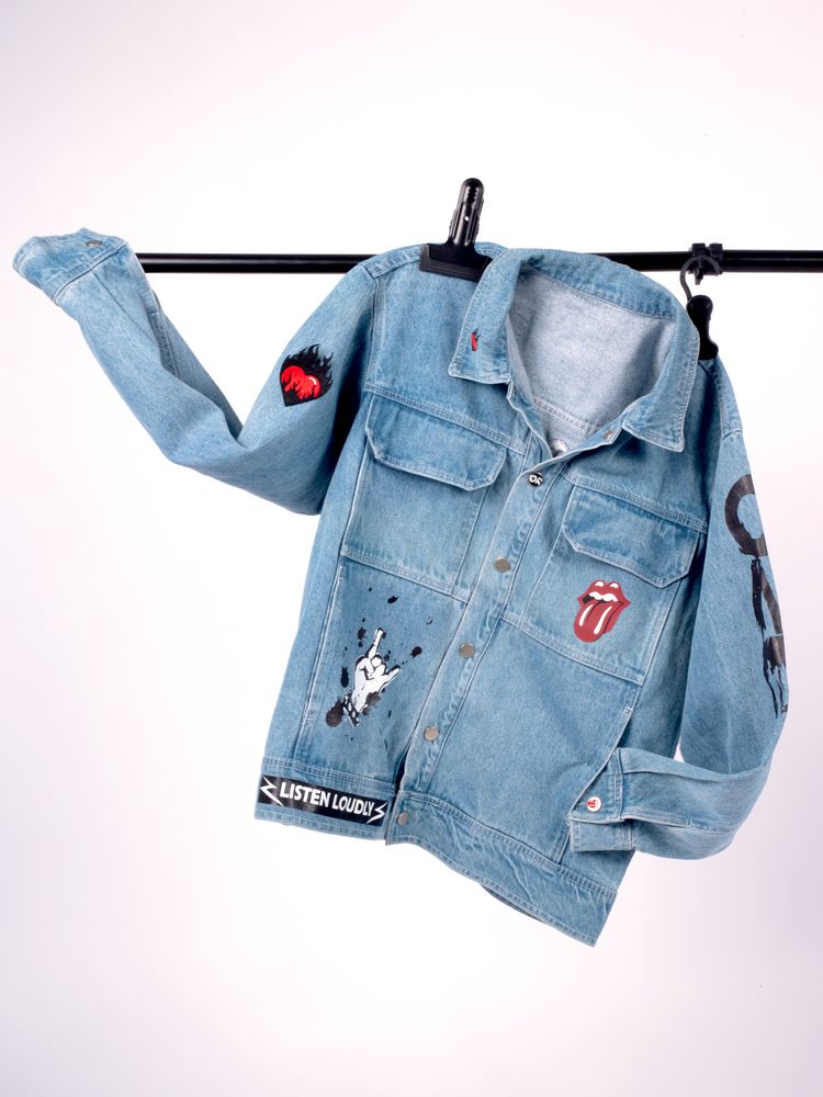 Шеврон из фетра Felt S, черный / Миниатюра нанесения (1000)