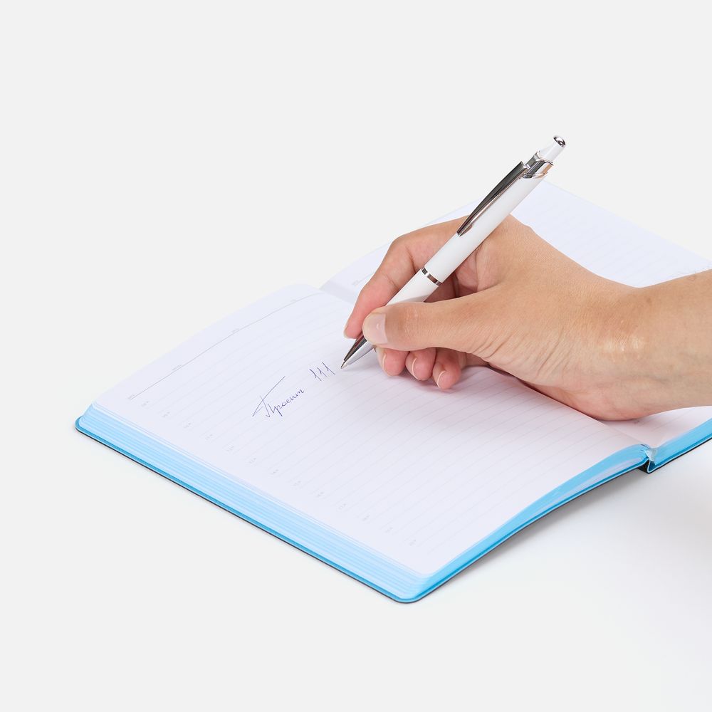 Ручка шариковая Chromos Soft Touch, белая / Миниатюра WWW (1000)