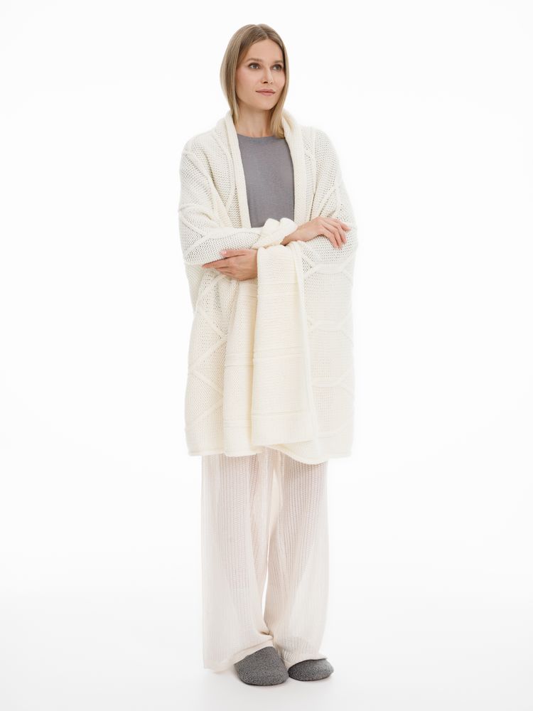 Плед Curve Verve, молочно-белый / Миниатюра WWW (1000)