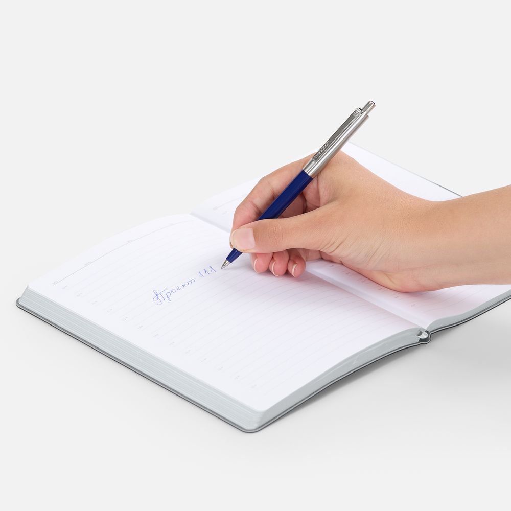 Ручка шариковая Senator Point Metal, ver.2, темно-синяя / Миниатюра WWW (1000)