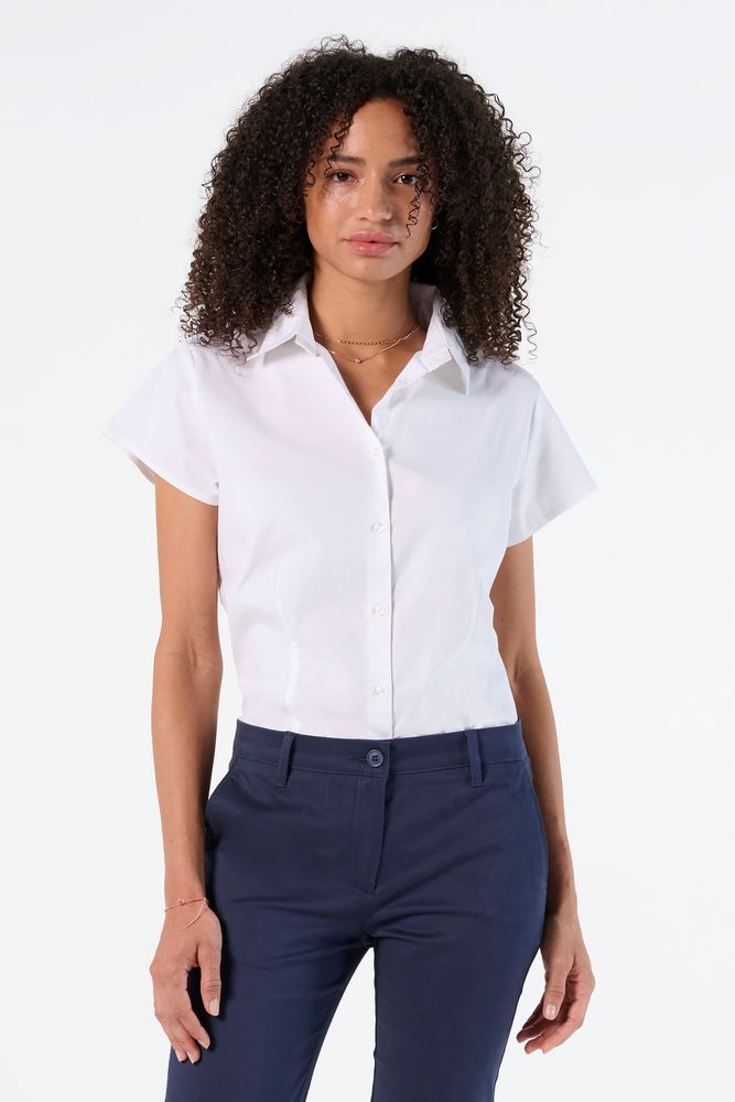 Рубашка женская с коротким рукавом Excess, белая / Миниатюра WWW (1000)