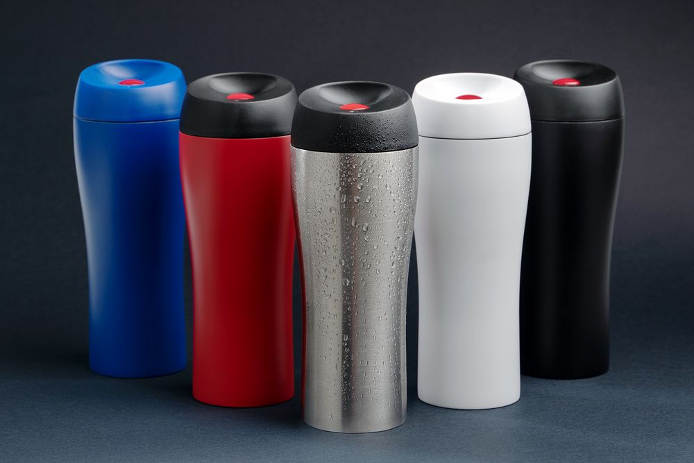 Термостакан Solingen, вакуумный, герметичный, серебристый / Миниатюра WWW (1000)