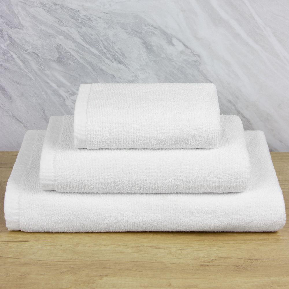 Полотенце махровое «Отель», среднее, белое / Миниатюра WWW (1000)