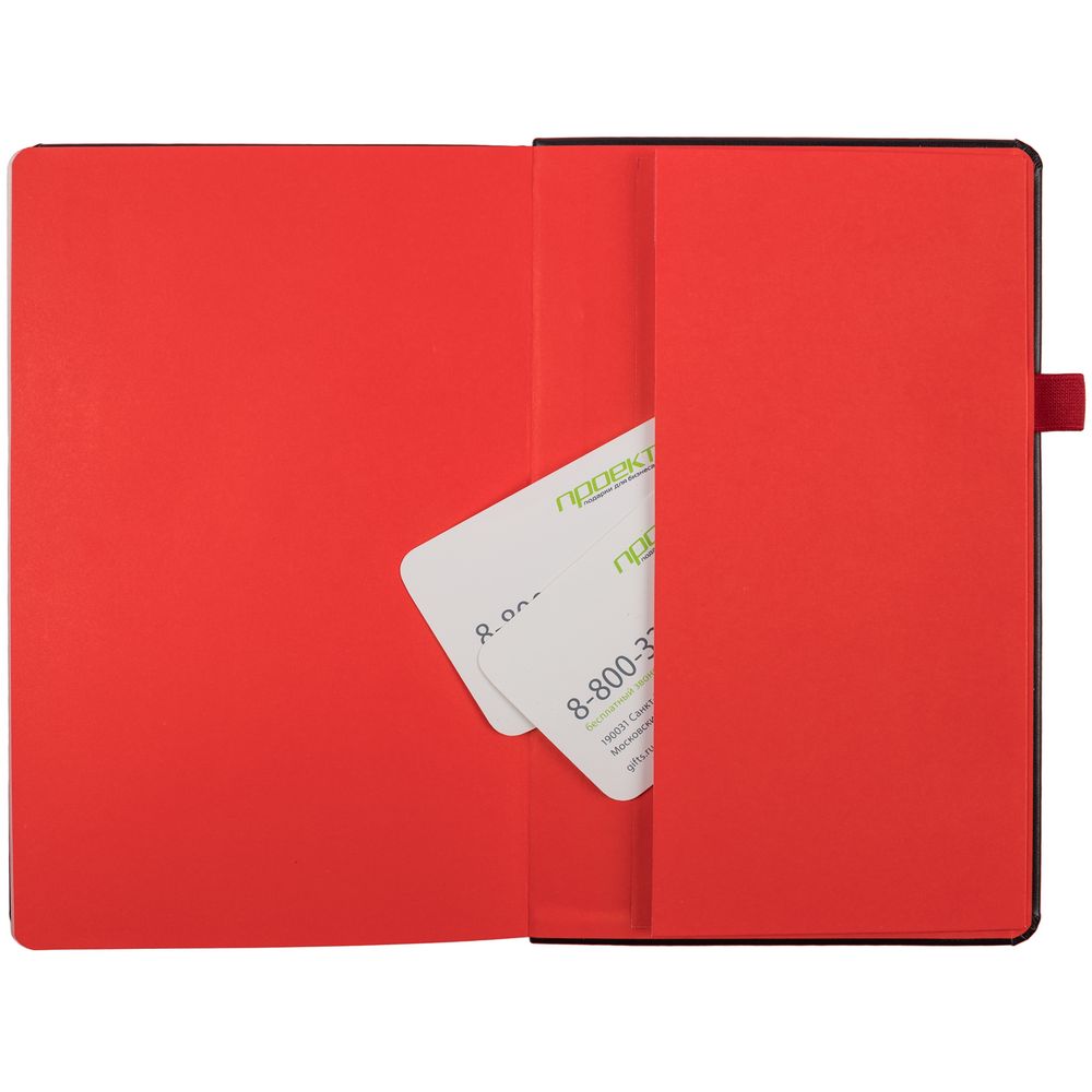 Ежедневник Ton недатированный, черный с красным / Миниатюра WWW (1000)