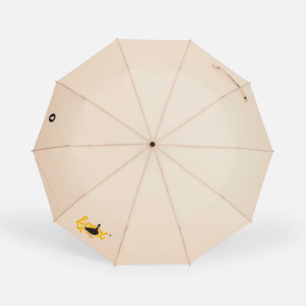 Зонт складной Cloudburst в подарочной упаковке, бежевый / Миниатюра нанесения (1000)
